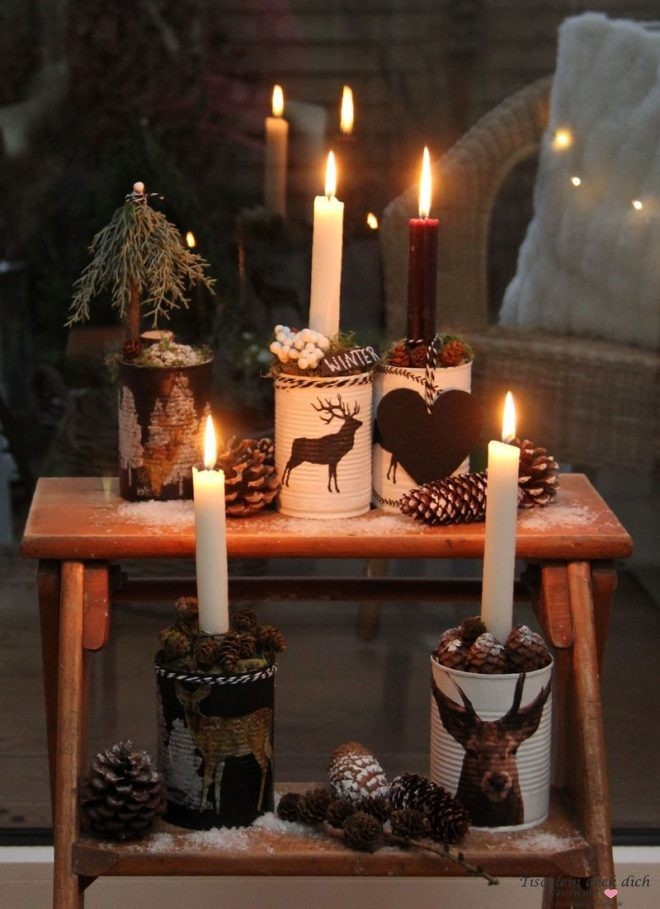 winterliches Konservendosen Upcycling