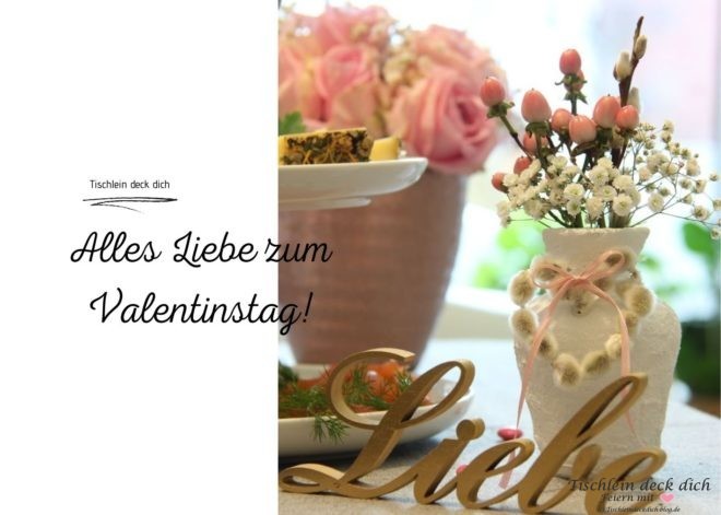 Frühstück am Valentinstag - Dekoration und Rezeptideen - Tischlein