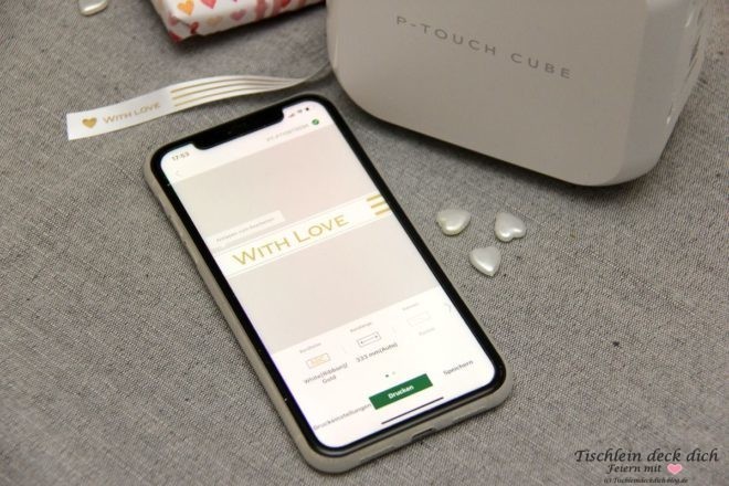 per App und dem P-touch Cube Plus von Brother beschriften