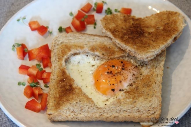 herziges Toast zum Valentinstag