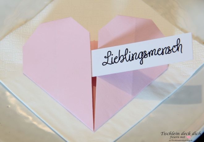 Origamiherz falten