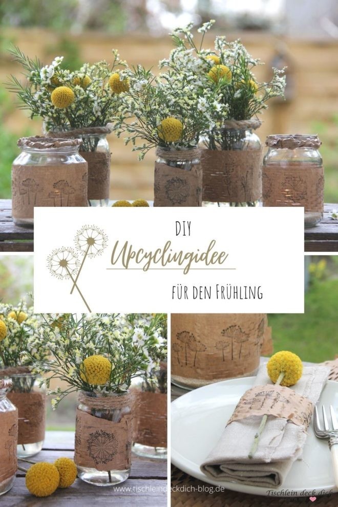 Upcyclingidee für den Frühling für Pinterest