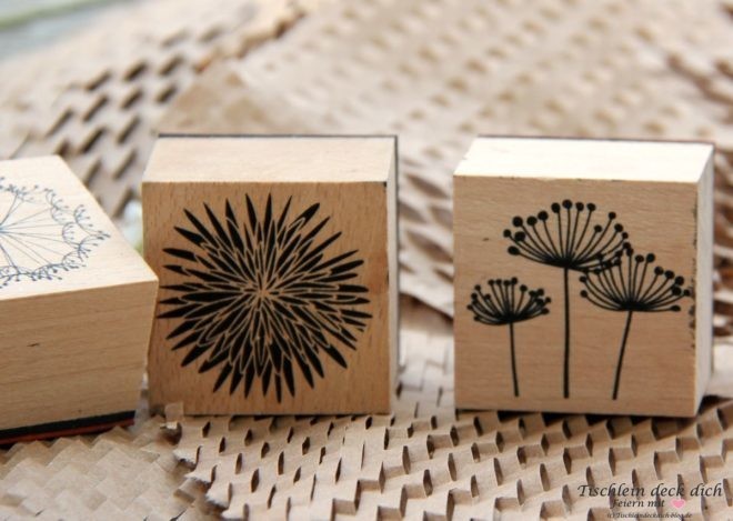 Blumenstempel und Verpackungsmaterial Upcycling