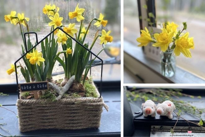 Narzissendekoration zu Ostern