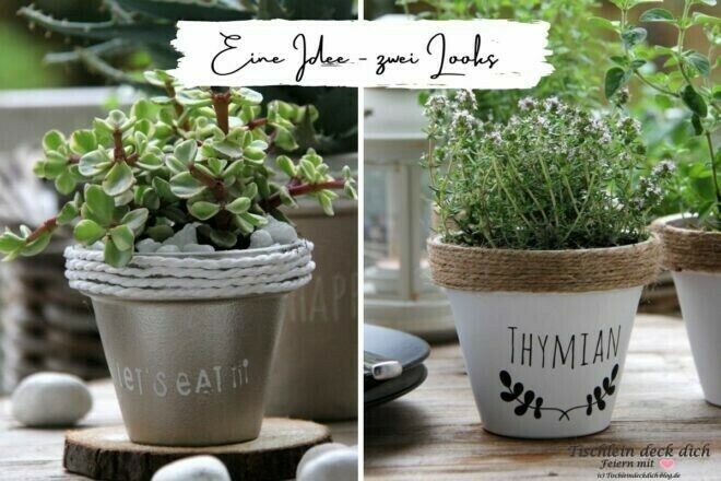 DIY Tontöpfe, eine Idee zwei Looks