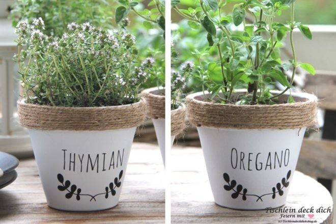 Kräutertöpfe gestalten - ein sommerliches DIY