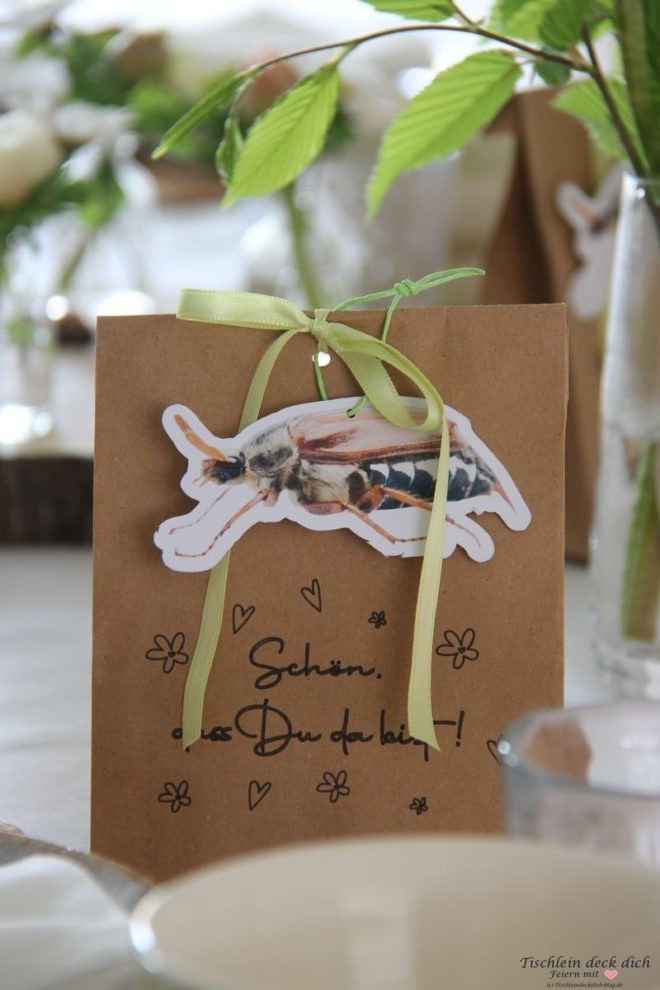 Gastgeschenk mit Maikäfer