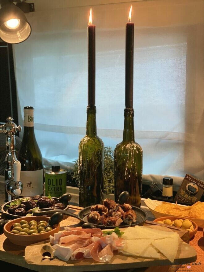 Tropfkerzen für die spanische Bodega