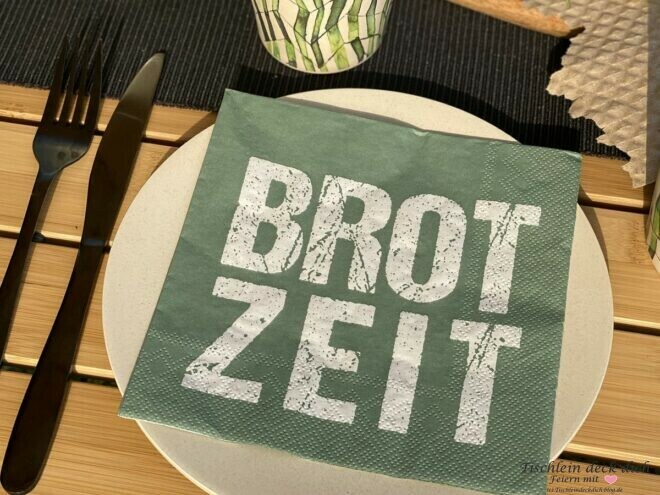 Brotzeitserviette von Räder in grün
