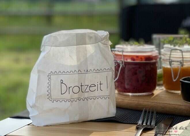 Butterbrotstüte mit Aufdruck Brotzeit 