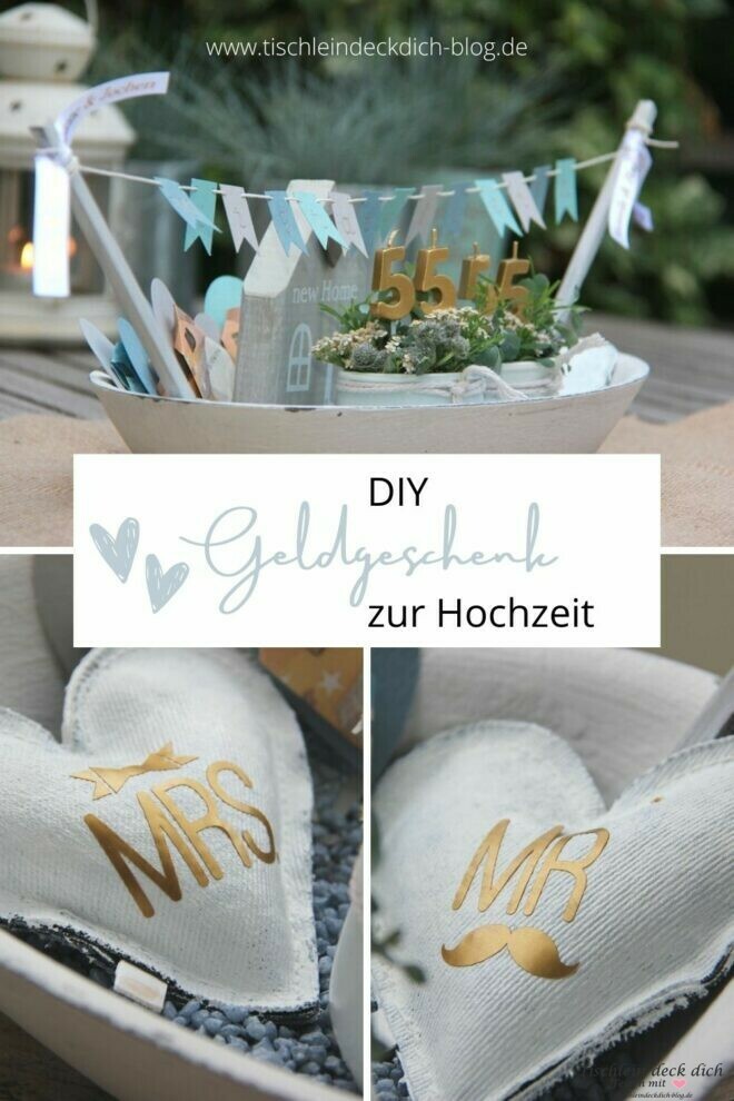Geldgeschenk DIY zur Hochzeit Pinterest