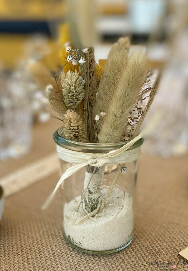 Trockenblumen DIY für die Tischdeko