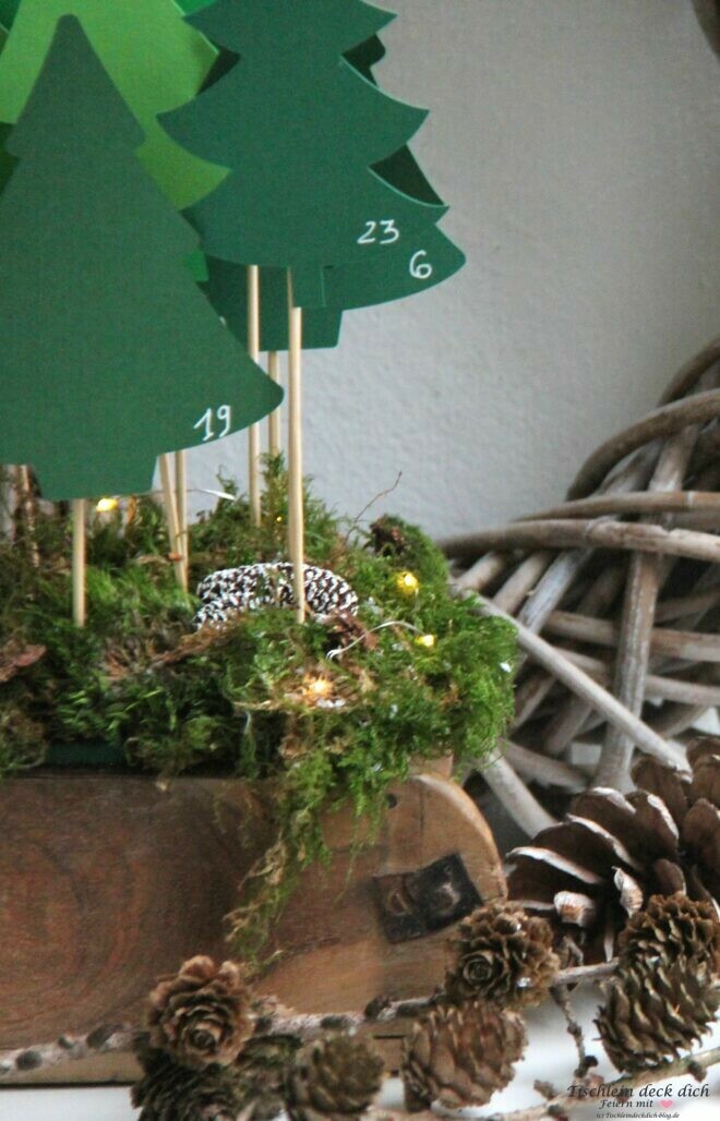 Adventskalender Tannenbäume DIY