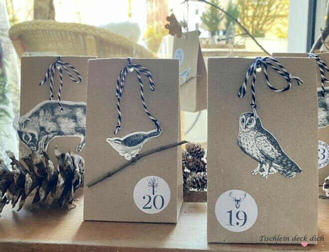 Adventskalender mit Waldtieren