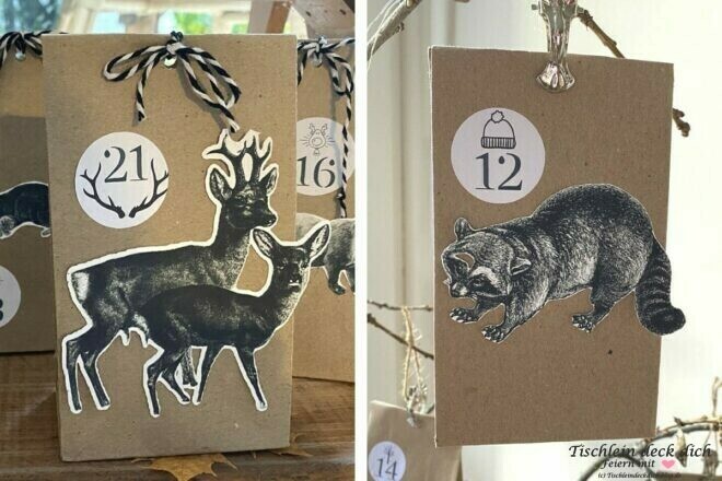 Adventskalender mit Waldtieren