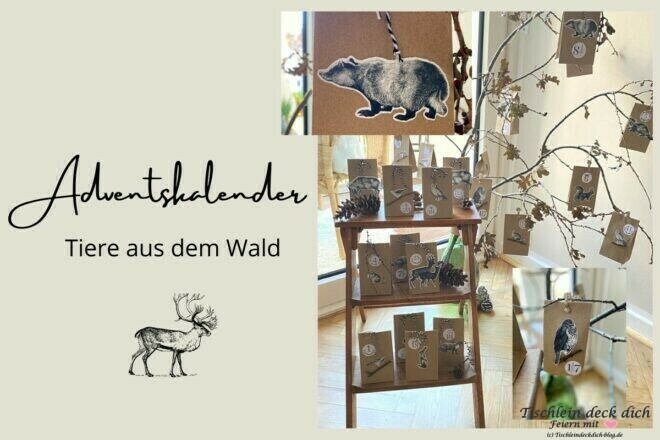 Adventskalender mit Waldtieren