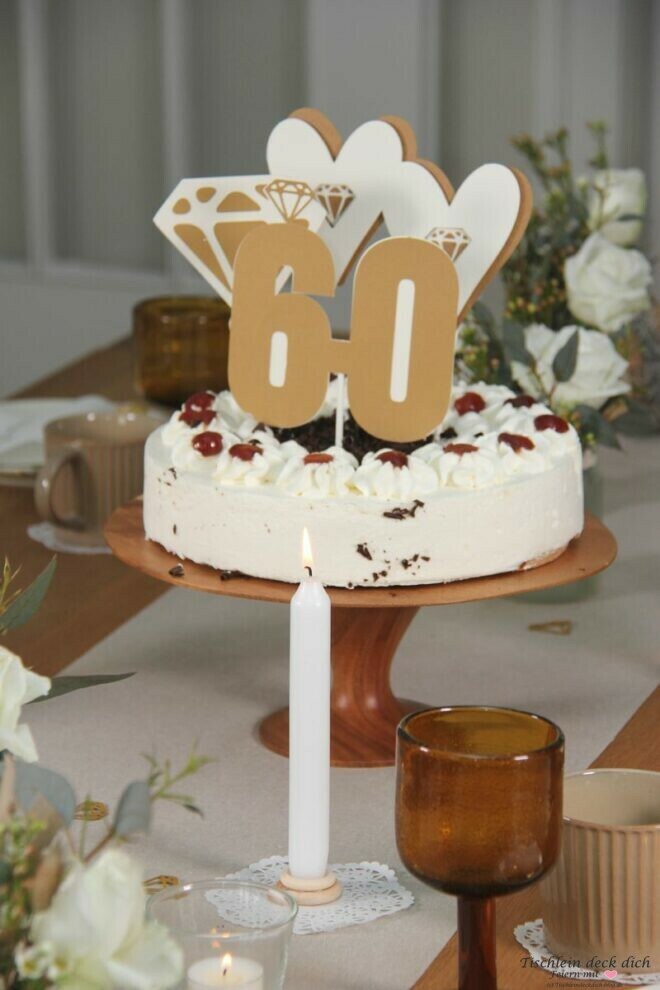 Caketopper zur Diamant Hochzeit