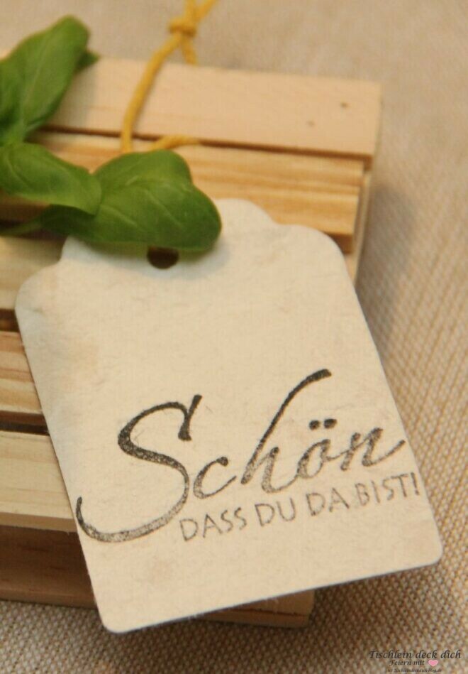Tischkarte aus Tetra Pak