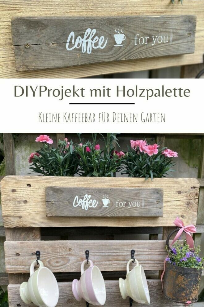 DIY Projekt mit einer Holzpalette