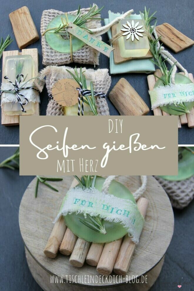 DIY Seifen selbst gießen mit Herz