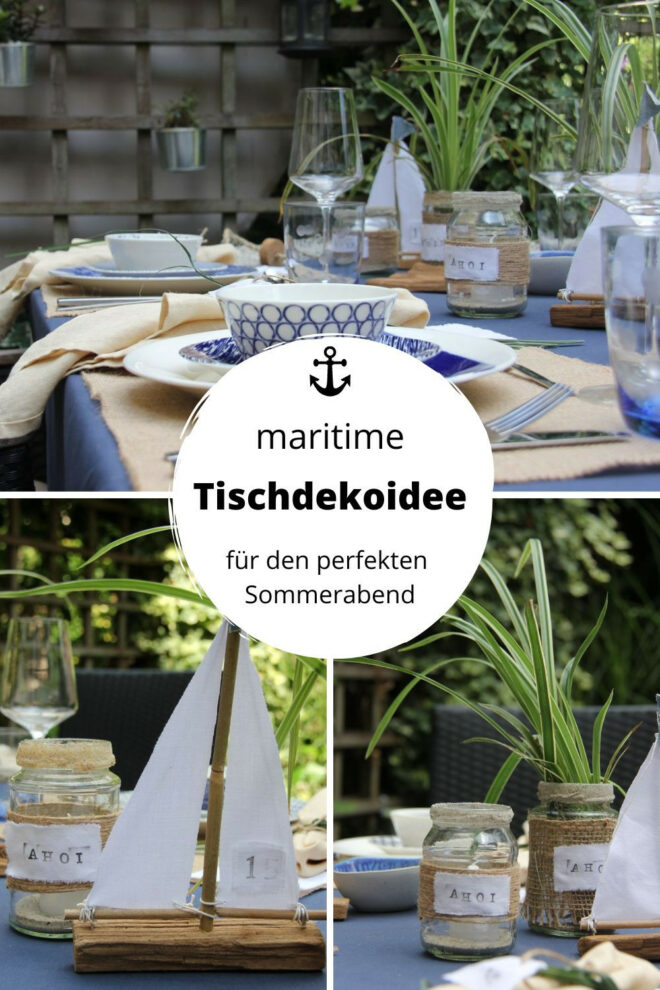 Pinterest Pin maritime Tischdekoidee