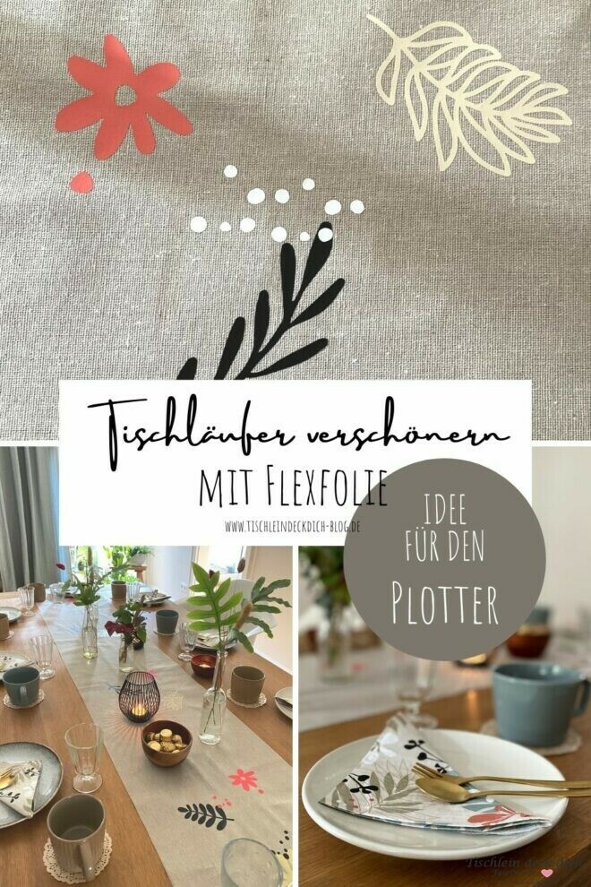 Tischlaeufer plotten fuer die Geburtstagstischdeko