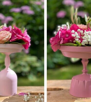 Upcyclingidee mit alten Glaesern