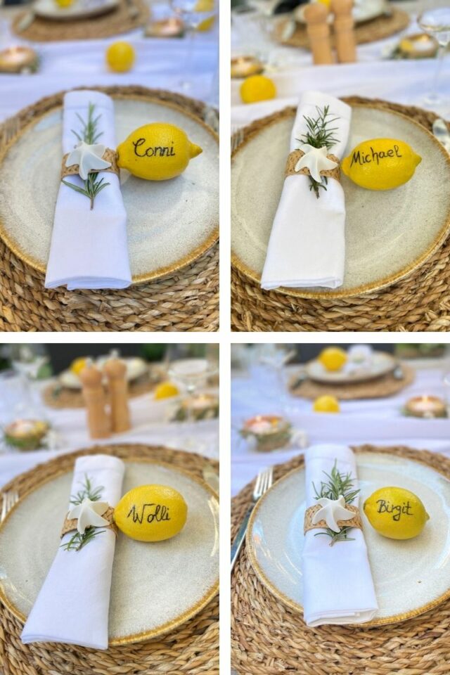 Do it yourself Tischdeko mit Zitronen Tischlein deck dich