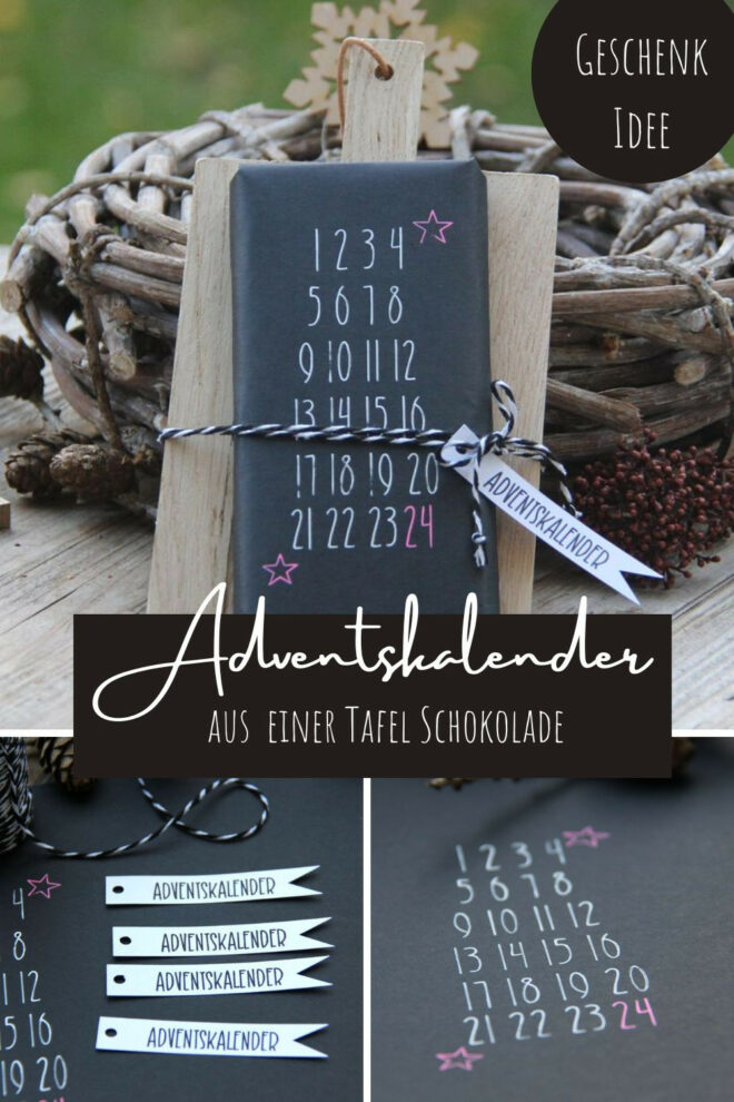 Adventskalender to go aus Schokolade