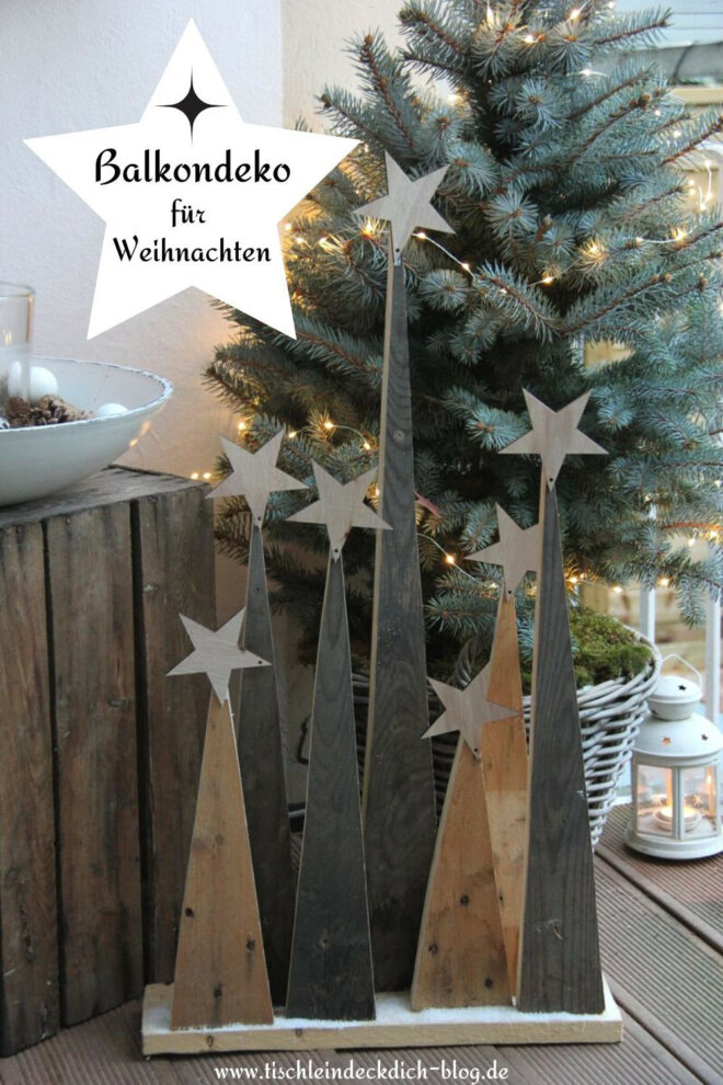 weihnachtliche Balkondekoration Pinterest Pin