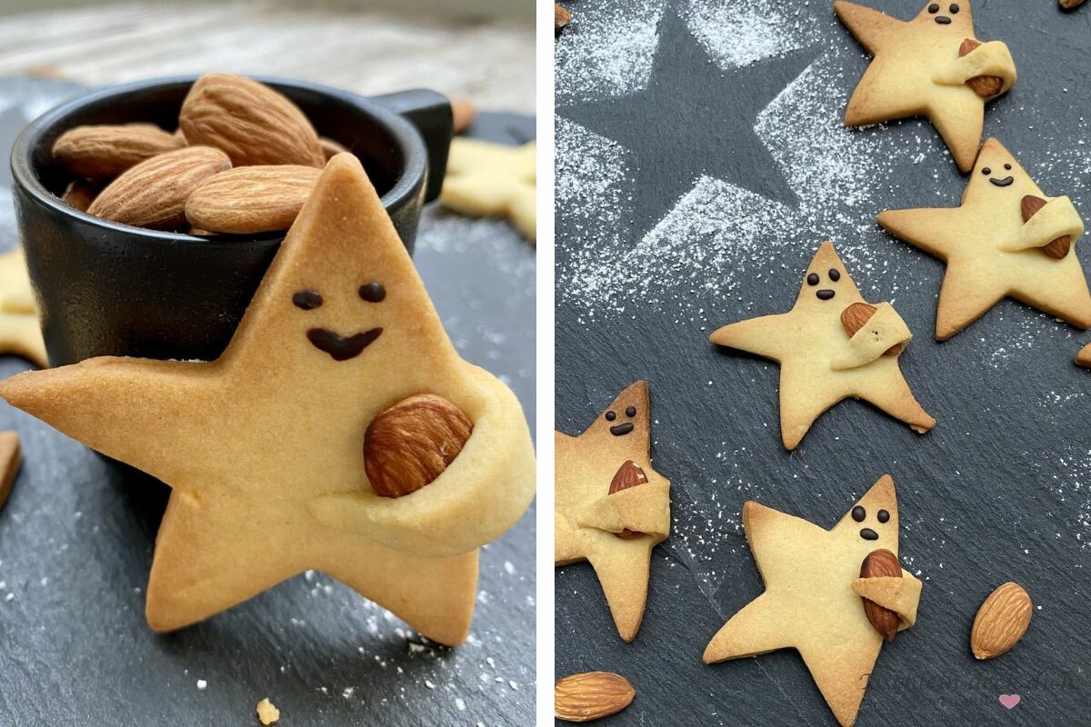 Lustige weihnachtliche Sternenmännchen backen - Tischlein deck dich