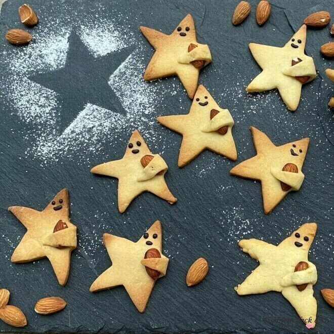 weihnachtliche Sternenmännchen backen