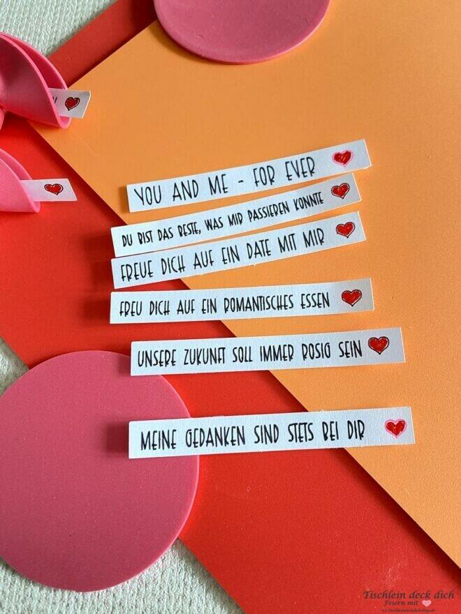 Liebesbotschaften für den Valentinstag