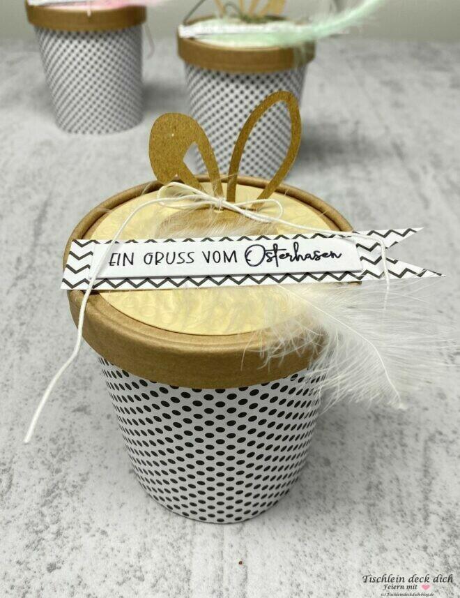 österliche Geschenkidee im Pappbecher to go