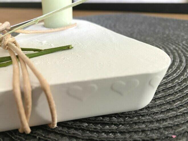 Geschenkidee mit Herz, Teelichthalter aus Raysin gießen