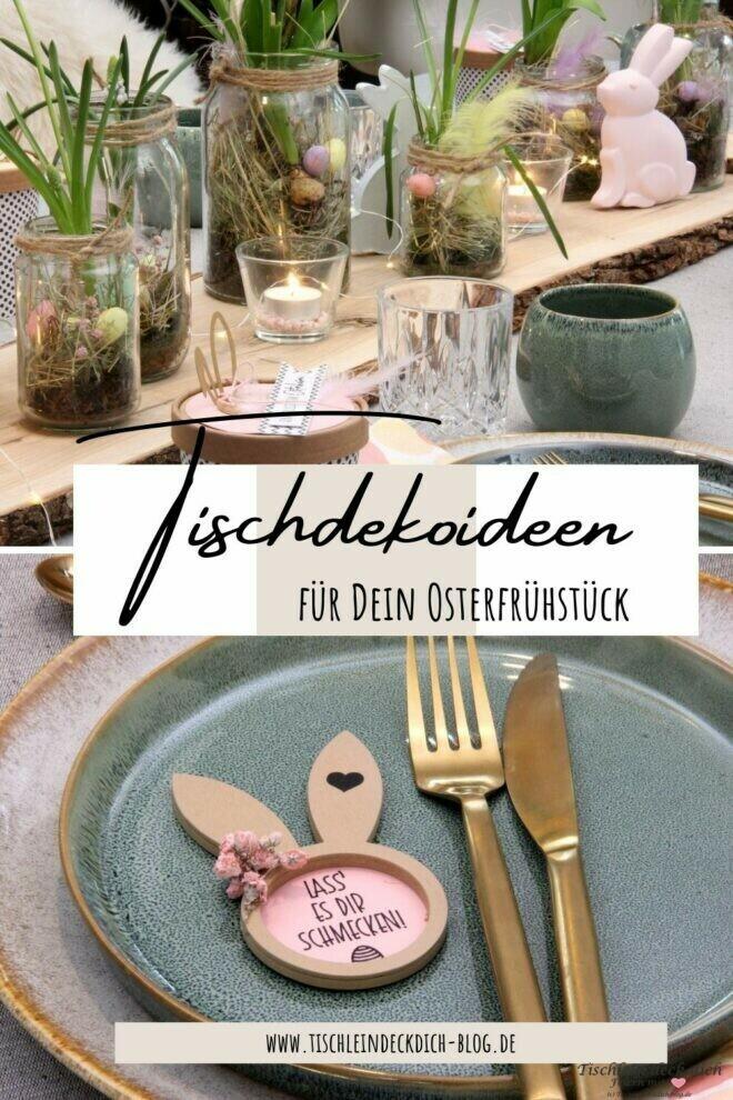 tischdekoideen für das Osterfrühstück Pinterest
