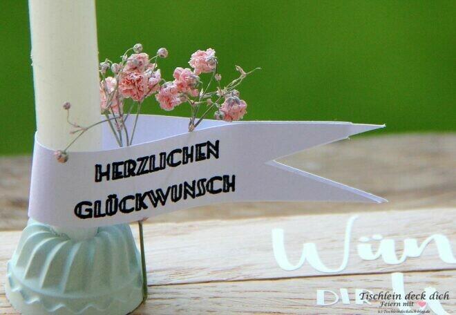 Herzlichen Glückwunsch Schild selbst basteln