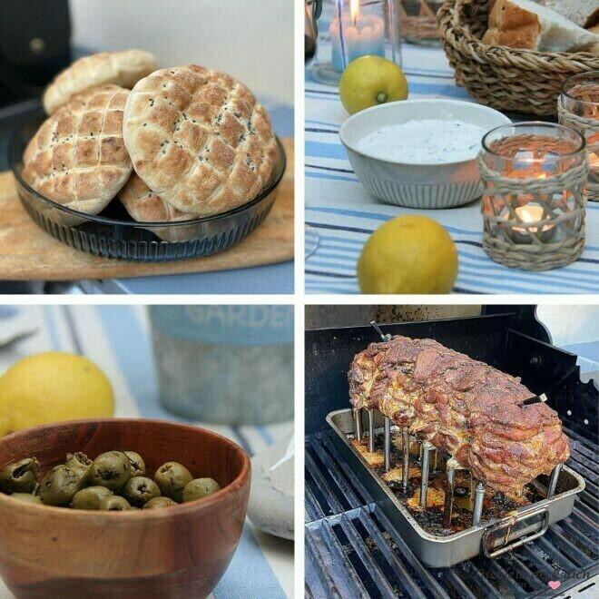 Essen für den griechischen Abend mit Freunden