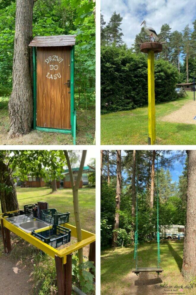 kreative Dekoration in Polen auf dem Campingplatz