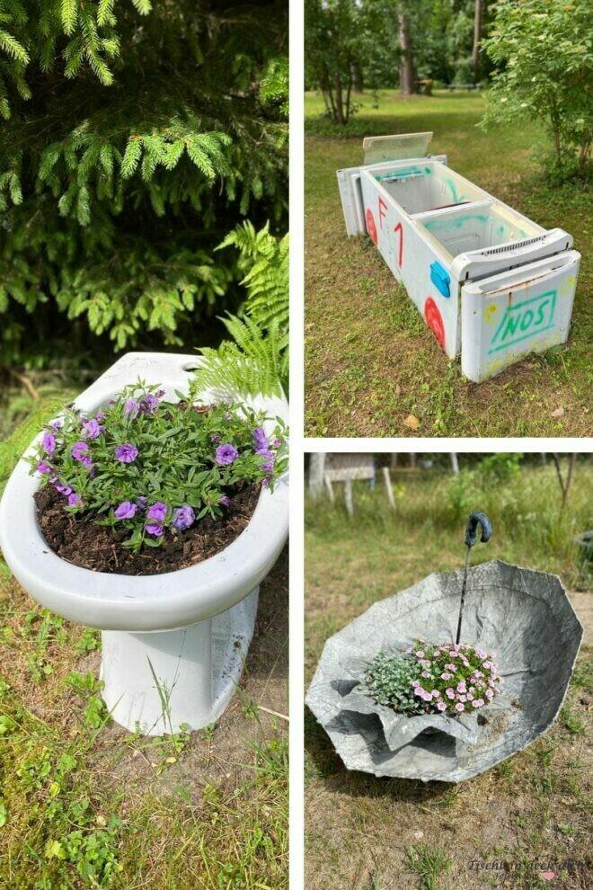 kreative Dekoration in Polen auf dem Campingplatz