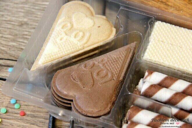 Eiswaffeln zum Verzieren und Verzehren