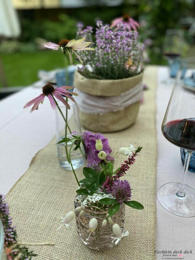 Tischdekoidee für den Spätsommer
