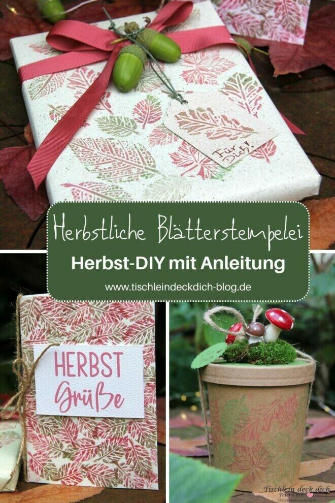 Pinterest Pin für herbstliches Stempeln