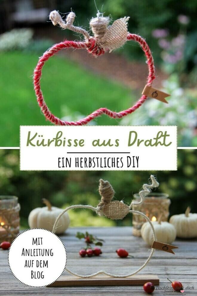 Kürbis aus Draht für Pinterest