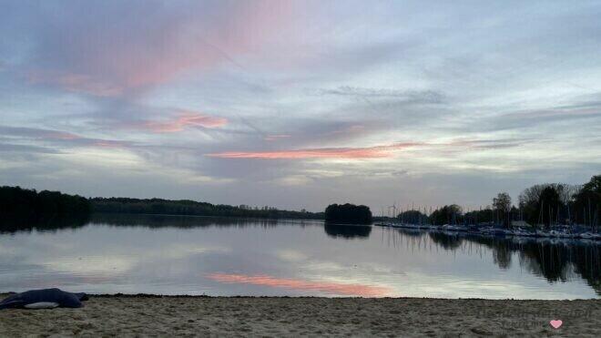 Mit dem Wohnmobil im Teutoburger Wald - Sundowner am Lippesee