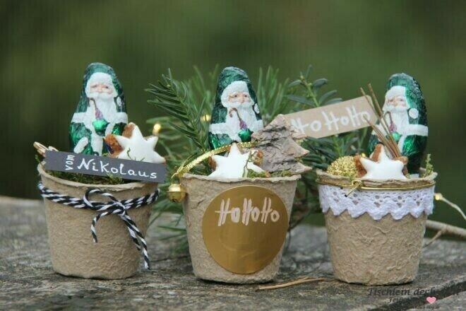 DIY Nikolausgeschenk im Anzuchttöpfchen