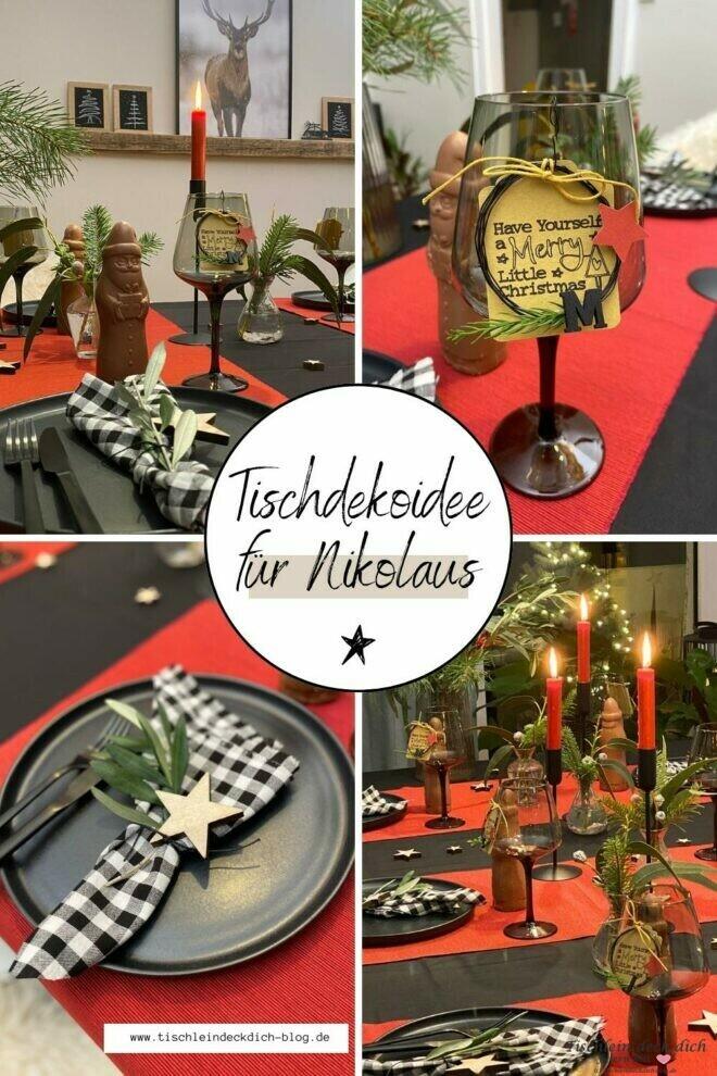 Pinterest PIN für Tischdekoration für Nikolaus
