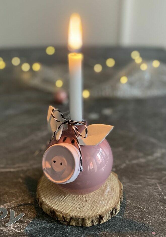 Glücksschein aus Christbaumkugel