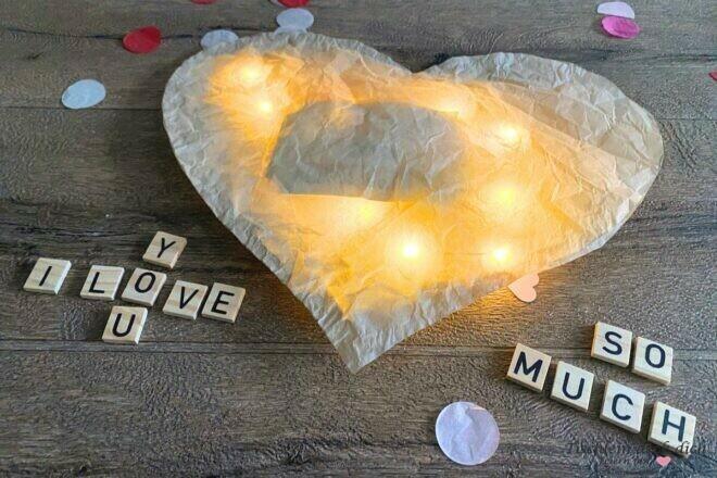 leuchtendes Herz zum Valentinstag