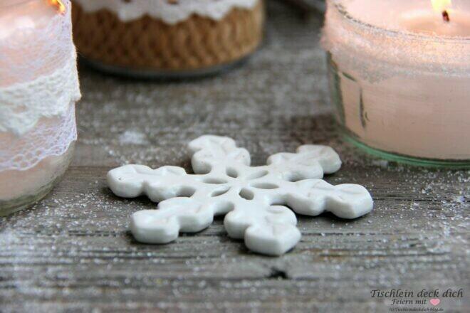 Schneeflocke aus Ton